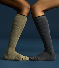 Men's Merino Wool Blend Everyday Compression Knee High Socks (15-20mmHg)